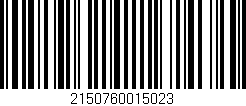 Código de barras (EAN, GTIN, SKU, ISBN): '2150760015023'