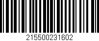 Código de barras (EAN, GTIN, SKU, ISBN): '215500231602'