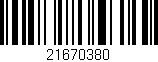 Código de barras (EAN, GTIN, SKU, ISBN): '21670380'
