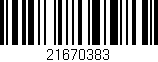 Código de barras (EAN, GTIN, SKU, ISBN): '21670383'