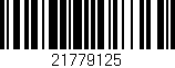 Código de barras (EAN, GTIN, SKU, ISBN): '21779125'