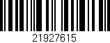 Código de barras (EAN, GTIN, SKU, ISBN): '21927615'