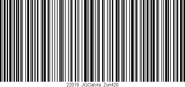 Código de barras (EAN, GTIN, SKU, ISBN): '22019_JGCalota_Zun420'