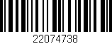 Código de barras (EAN, GTIN, SKU, ISBN): '22074738'