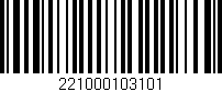 Código de barras (EAN, GTIN, SKU, ISBN): '221000103101'