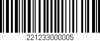 Código de barras (EAN, GTIN, SKU, ISBN): '221233000005'