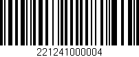 Código de barras (EAN, GTIN, SKU, ISBN): '221241000004'