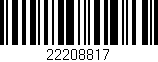 Código de barras (EAN, GTIN, SKU, ISBN): '22208817'