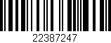 Código de barras (EAN, GTIN, SKU, ISBN): '22387247'