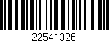 Código de barras (EAN, GTIN, SKU, ISBN): '22541326'