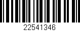 Código de barras (EAN, GTIN, SKU, ISBN): '22541346'