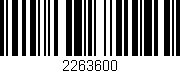 Código de barras (EAN, GTIN, SKU, ISBN): '2263600'