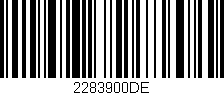 Código de barras (EAN, GTIN, SKU, ISBN): '2283900DE'