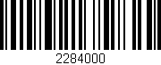 Código de barras (EAN, GTIN, SKU, ISBN): '2284000'