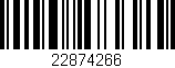 Código de barras (EAN, GTIN, SKU, ISBN): '22874266'