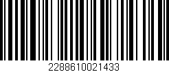 Código de barras (EAN, GTIN, SKU, ISBN): '2288610021433'