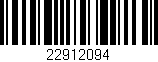 Código de barras (EAN, GTIN, SKU, ISBN): '22912094'