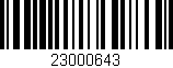 Código de barras (EAN, GTIN, SKU, ISBN): '23000643'
