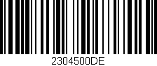 Código de barras (EAN, GTIN, SKU, ISBN): '2304500DE'