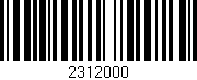 Código de barras (EAN, GTIN, SKU, ISBN): '2312000'
