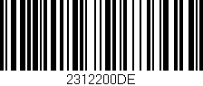 Código de barras (EAN, GTIN, SKU, ISBN): '2312200DE'