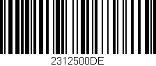 Código de barras (EAN, GTIN, SKU, ISBN): '2312500DE'