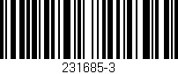 Código de barras (EAN, GTIN, SKU, ISBN): '231685-3'
