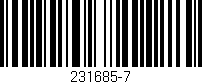 Código de barras (EAN, GTIN, SKU, ISBN): '231685-7'