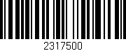 Código de barras (EAN, GTIN, SKU, ISBN): '2317500'