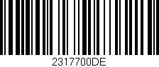 Código de barras (EAN, GTIN, SKU, ISBN): '2317700DE'