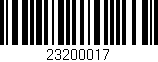 Código de barras (EAN, GTIN, SKU, ISBN): '23200017'