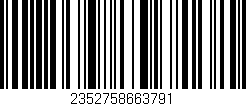 Código de barras (EAN, GTIN, SKU, ISBN): '2352758663791'
