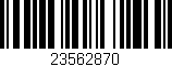 Código de barras (EAN, GTIN, SKU, ISBN): '23562870'