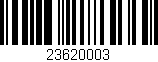 Código de barras (EAN, GTIN, SKU, ISBN): '23620003'