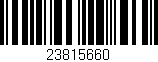 Código de barras (EAN, GTIN, SKU, ISBN): '23815660'