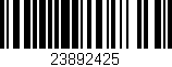 Código de barras (EAN, GTIN, SKU, ISBN): '23892425'