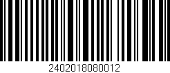 Código de barras (EAN, GTIN, SKU, ISBN): '2402018080012'