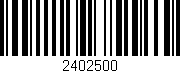 Código de barras (EAN, GTIN, SKU, ISBN): '2402500'