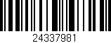 Código de barras (EAN, GTIN, SKU, ISBN): '24337981'