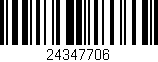 Código de barras (EAN, GTIN, SKU, ISBN): '24347706'