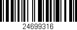 Código de barras (EAN, GTIN, SKU, ISBN): '24699316'