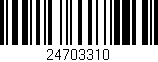 Código de barras (EAN, GTIN, SKU, ISBN): '24703310'