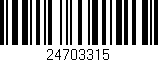 Código de barras (EAN, GTIN, SKU, ISBN): '24703315'