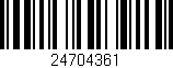 Código de barras (EAN, GTIN, SKU, ISBN): '24704361'