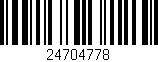 Código de barras (EAN, GTIN, SKU, ISBN): '24704778'