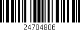 Código de barras (EAN, GTIN, SKU, ISBN): '24704806'