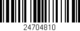 Código de barras (EAN, GTIN, SKU, ISBN): '24704810'