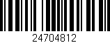 Código de barras (EAN, GTIN, SKU, ISBN): '24704812'