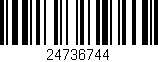 Código de barras (EAN, GTIN, SKU, ISBN): '24736744'