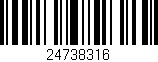 Código de barras (EAN, GTIN, SKU, ISBN): '24738316'